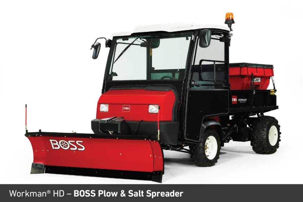 Boss Snowplow and Salt Spreader for Toro Workman HD Kenney Machinery