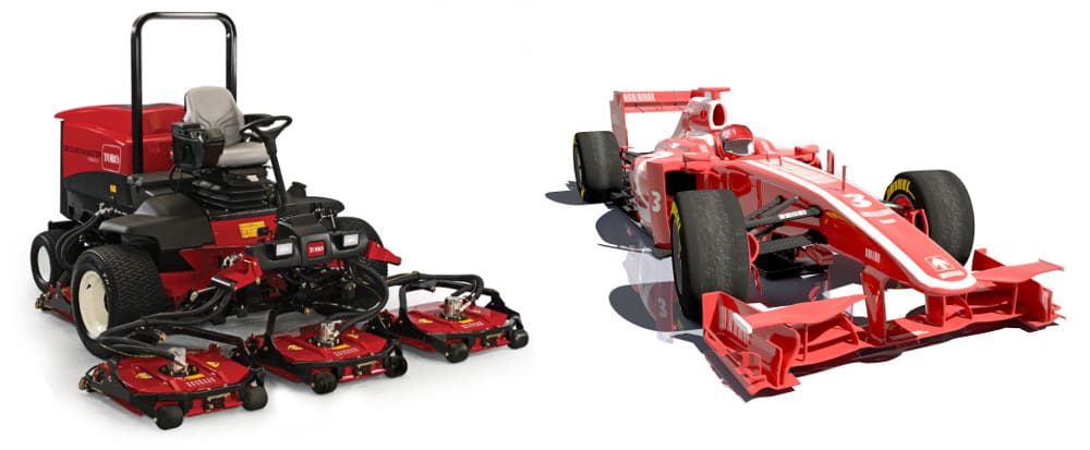 Indy Car vs Groundsmaster