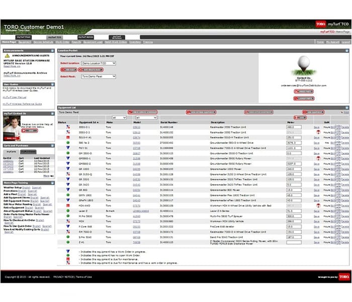 Benefits of Using Toro myTurf Pro Fleet Management Software