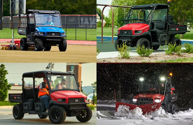 Collage of Toro utility vehicles.